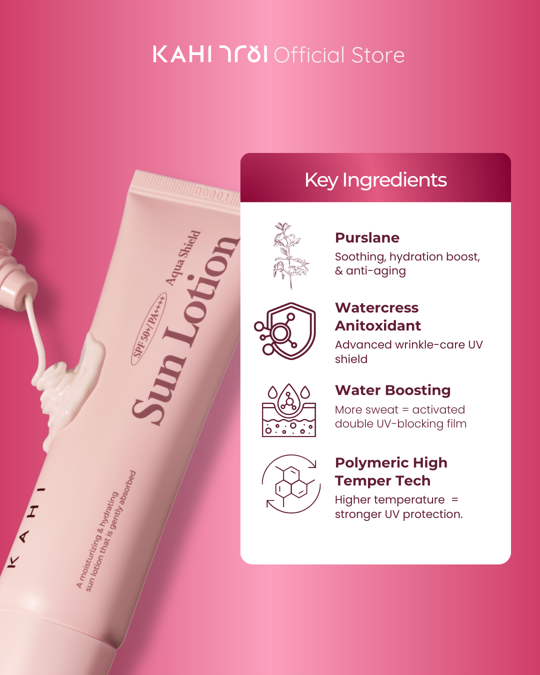 KAHI Aqua Shield Sun Lotion SPF 50+ PA++++ 50ml product image 4