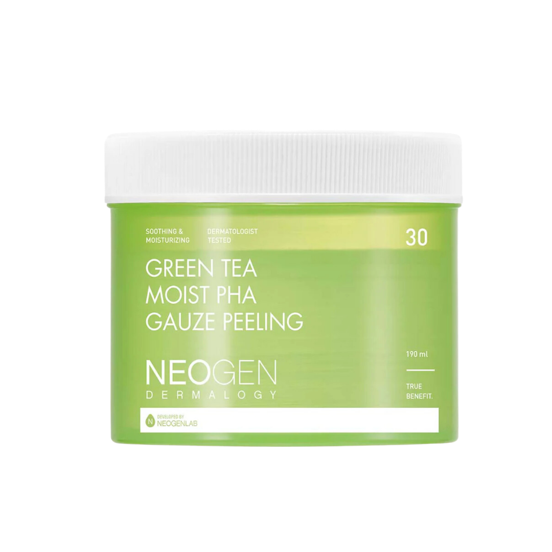 NeoGen Green tea moist PHA Gauze peeling 30Pad