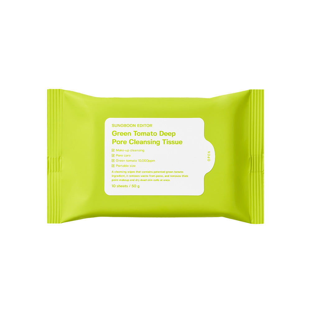 SUNGBOON EDITOR Green Tomato Deep Pore Cleansing Tissue 50g 10pcs