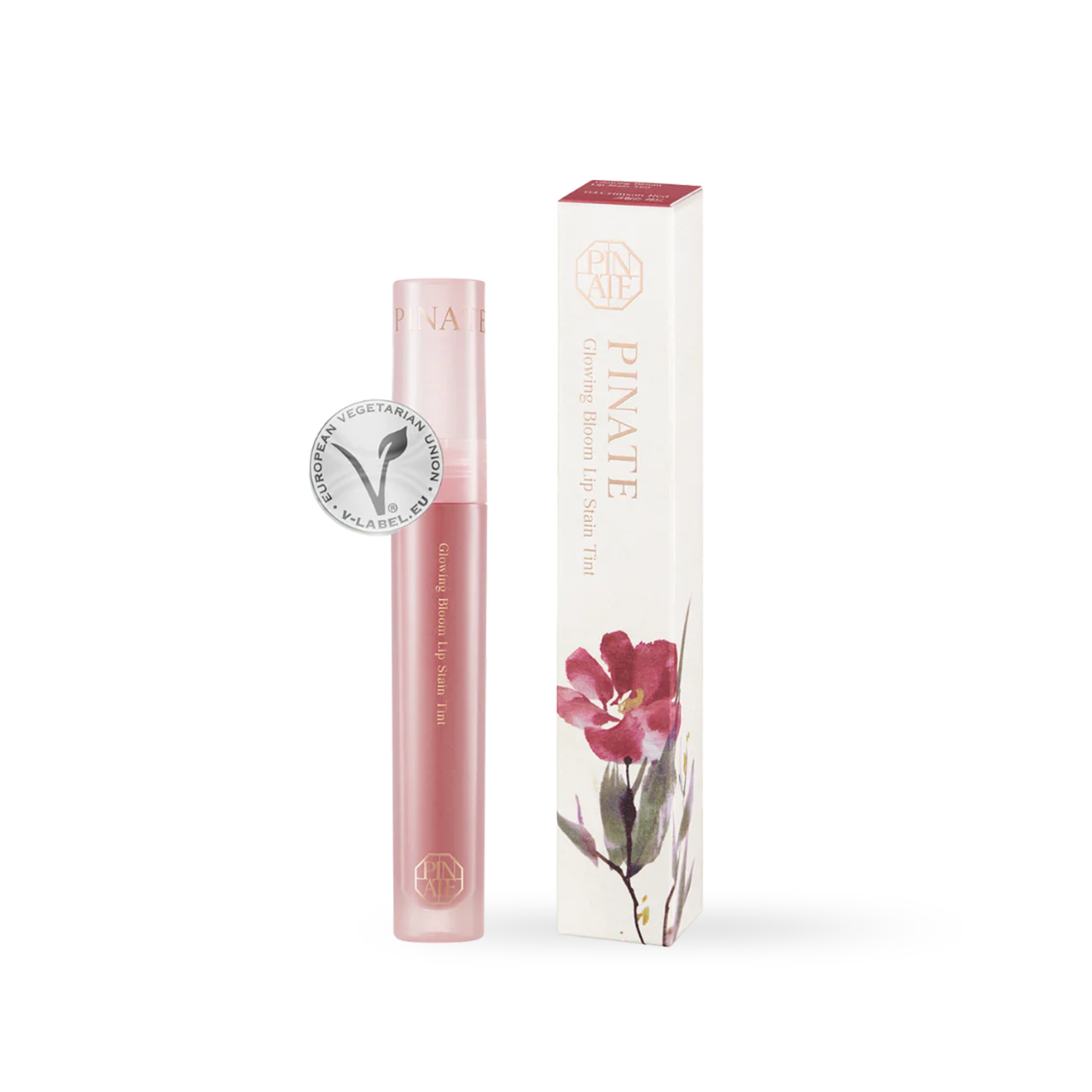Pinate Glowing Bloom Lip Stain - 04 Crimson Red - 04 Crimson Red