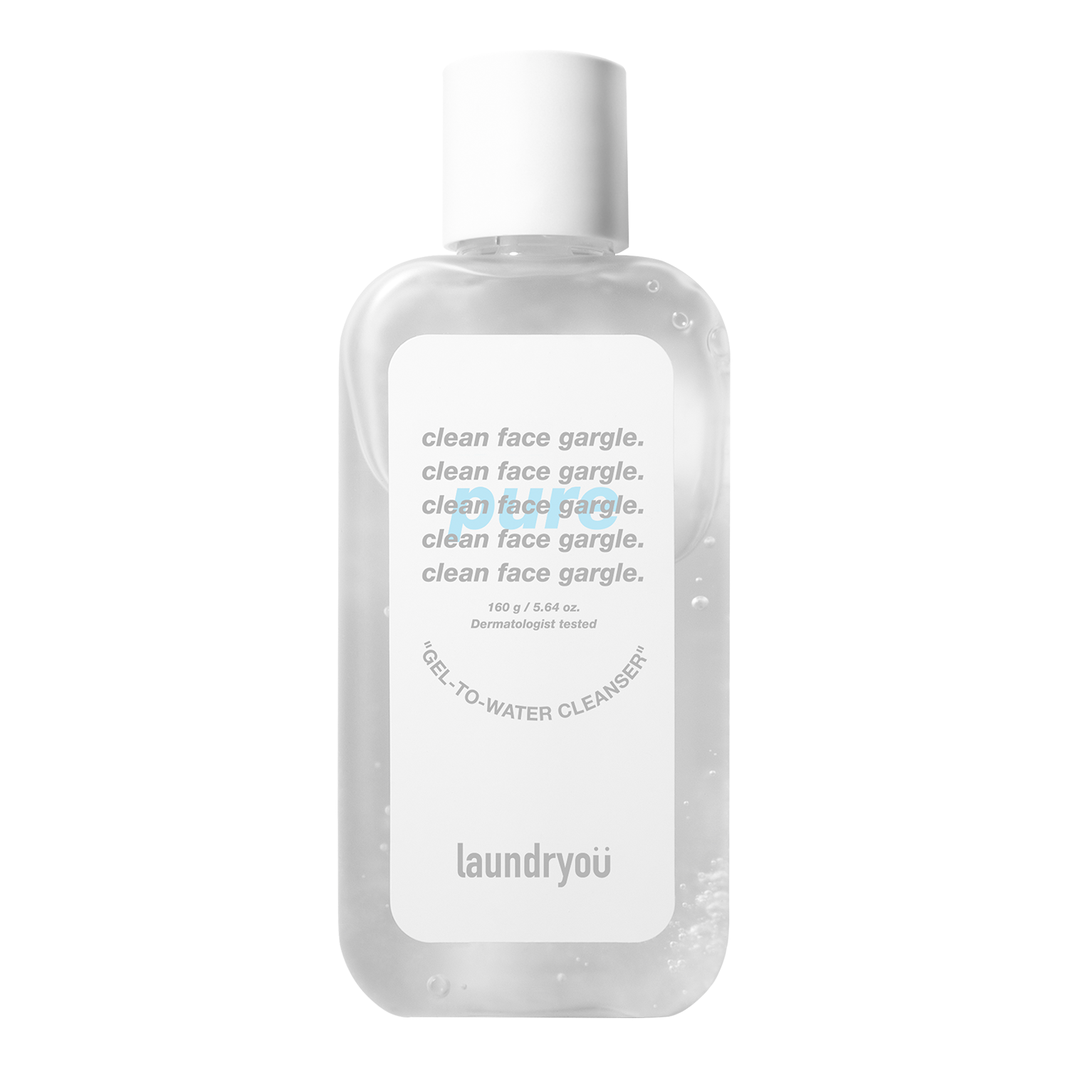 Laundryou Clean Face Gargle Gel-to-Foam Cleanser PURE 160g