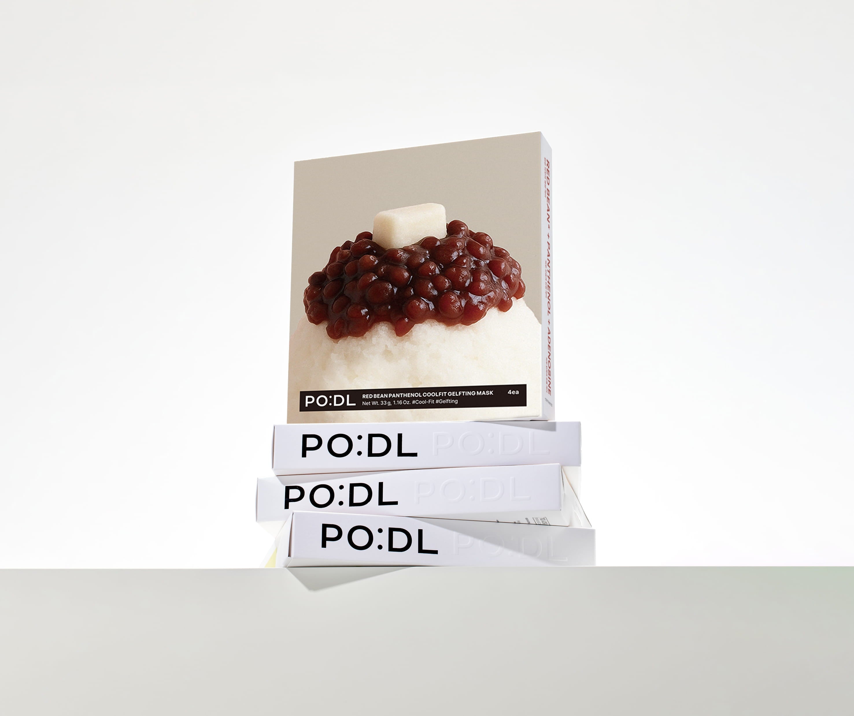 PO:DL Red Bean Panthenol Coolfit Gelfting Mask (4ea) (+Special Gift)
