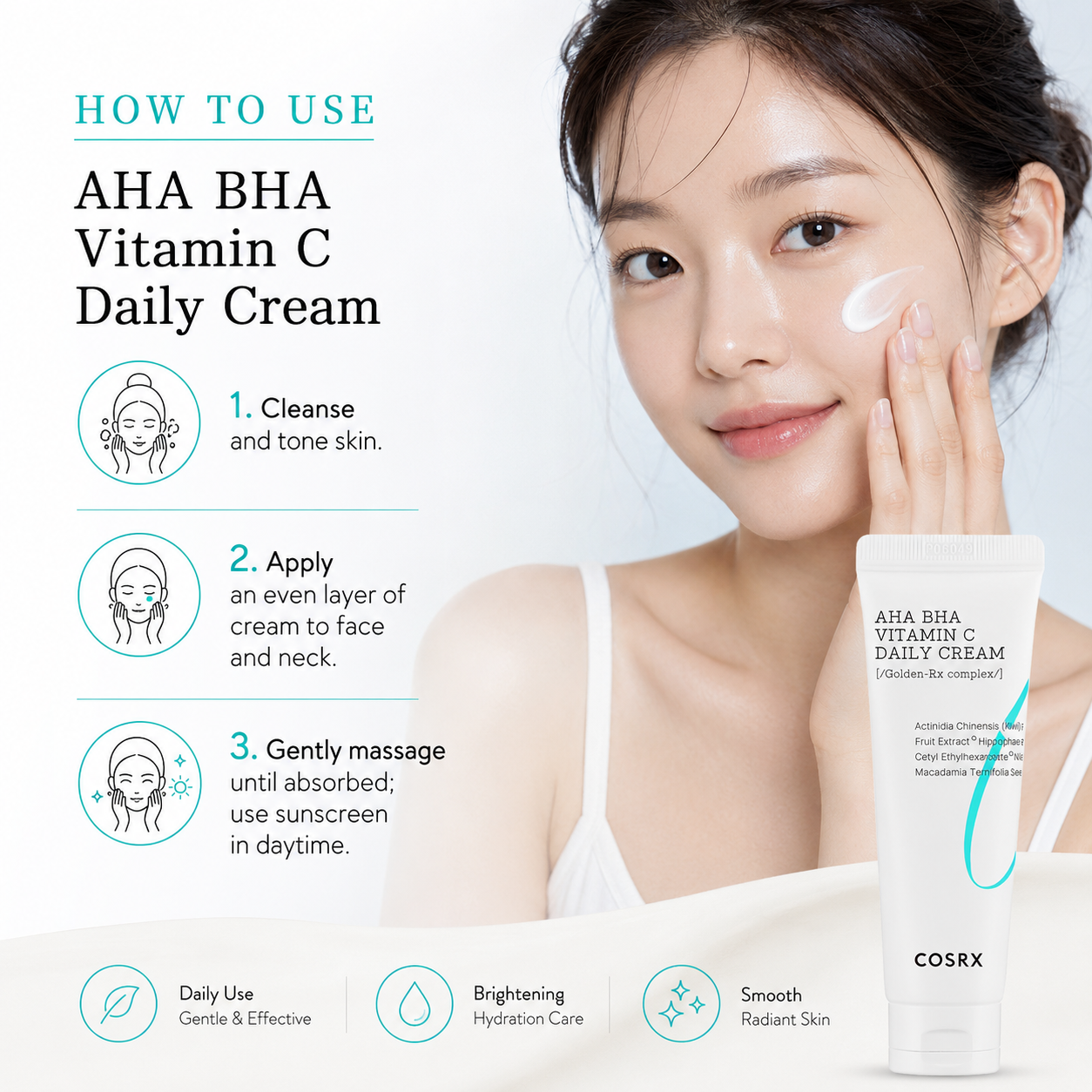 COSRX Refresh AHA BHA Vitamin C Daily Cream 50ml — product detail image 2
