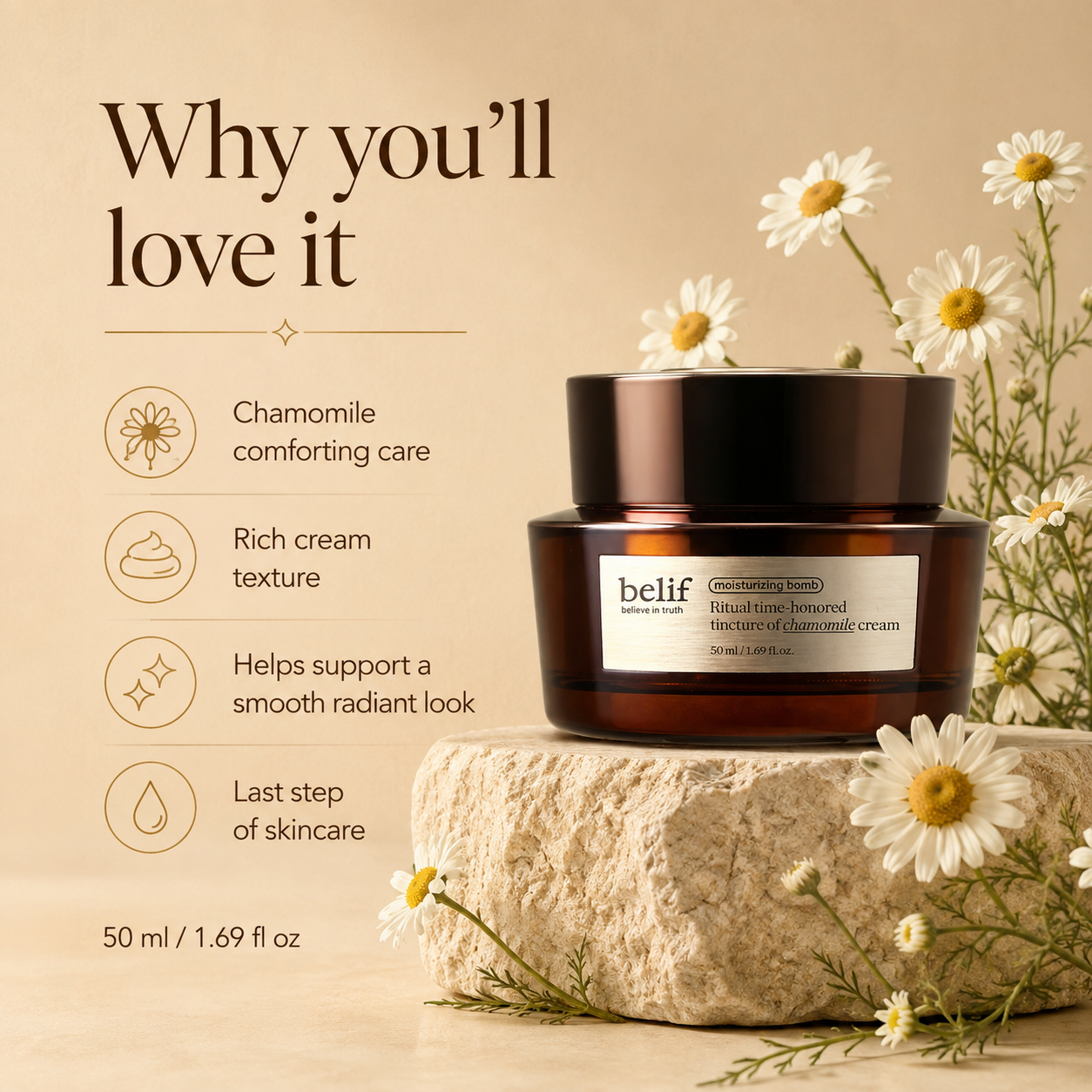 Belif Ritual Time-Honored Tincture of Chamomile Cream 50ml product image 3
