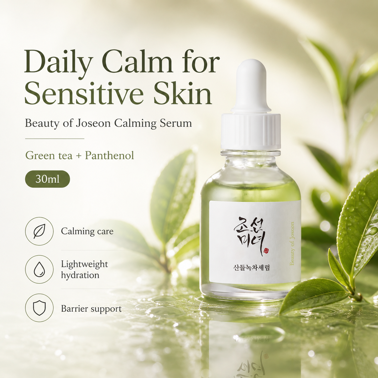 Beauty of Joseon Calming Serum Green Tea + Panthenol routine