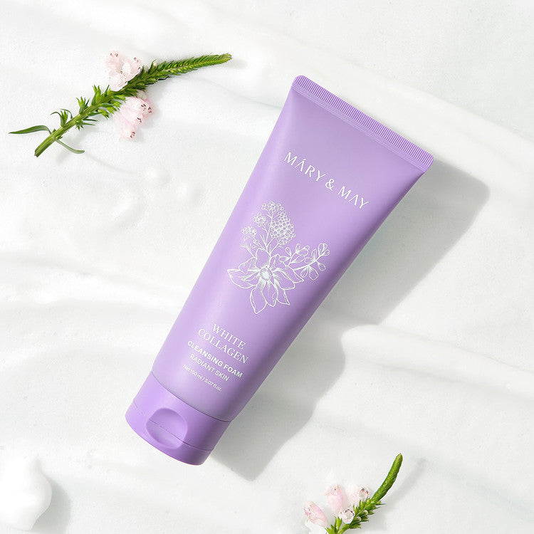 Mary&May White Collagen Cleansing Foam Duo Twin Pack (150ml x2) product image 3