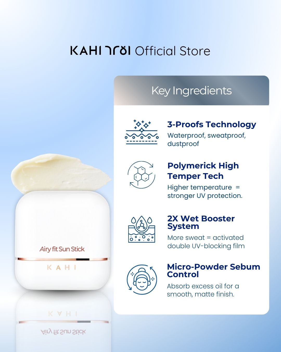 KAHI Airy Fit Sun Stick SPF 50+ PA++++ 14g product image 5