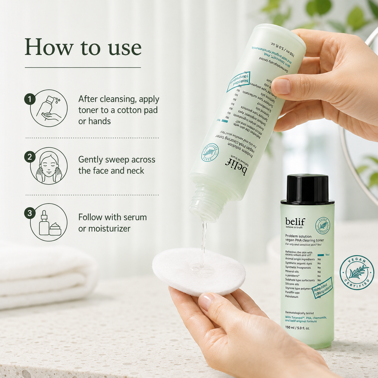 Belif Problem Solution Vegan PHA Clearing Toner 150ml product image 7