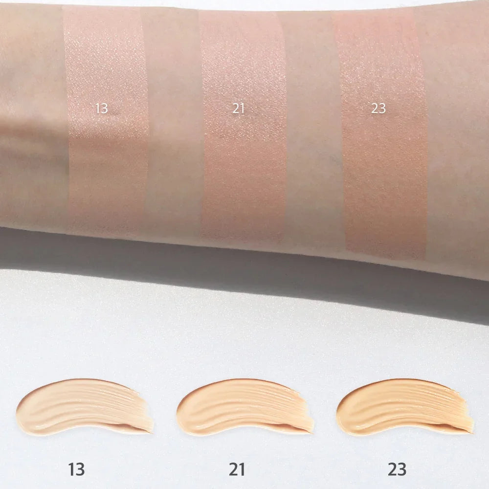 Dr.Althea Aurora Cover Cushion shades 13 21 and 23 swatches