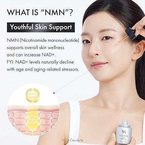 Model holding Dr.Ceuracle Glutathione & NMN Ampoule 30ml
