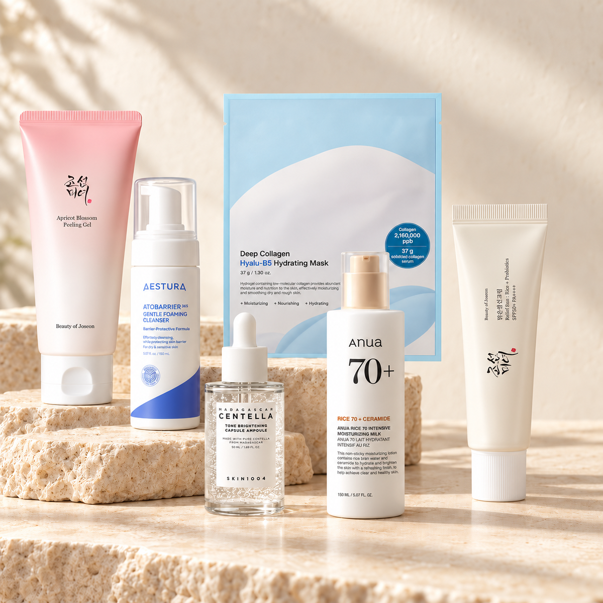 Korean Skincare Weekly Polish + SPF | Gentle Exfoliation product group