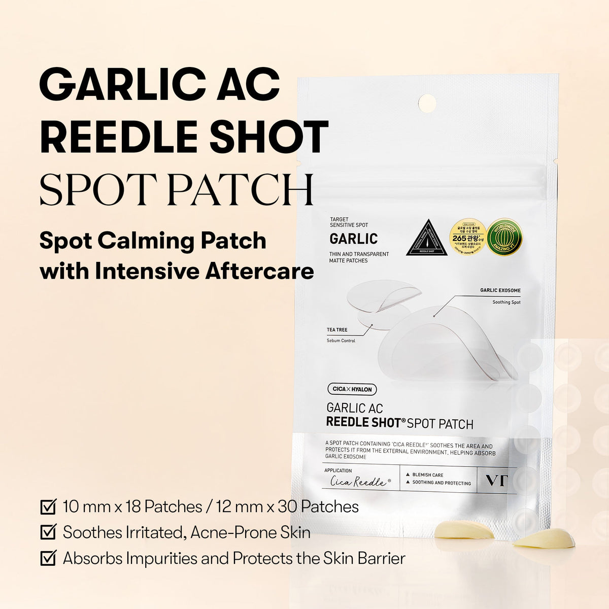 VT Cosmetics Garlic AC Reedle Shot Spot Patch - official product image 4