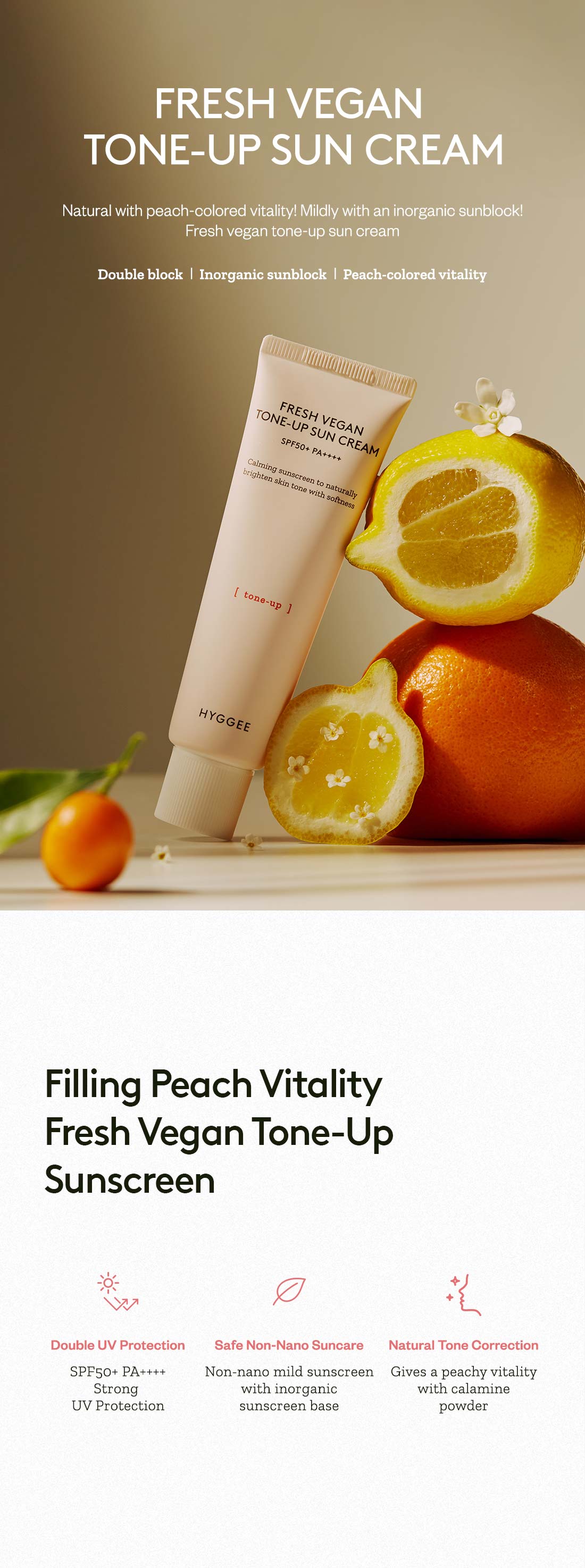 HYGGEE Fresh Vegan Tone-up Sun Cream 50ml product image 5