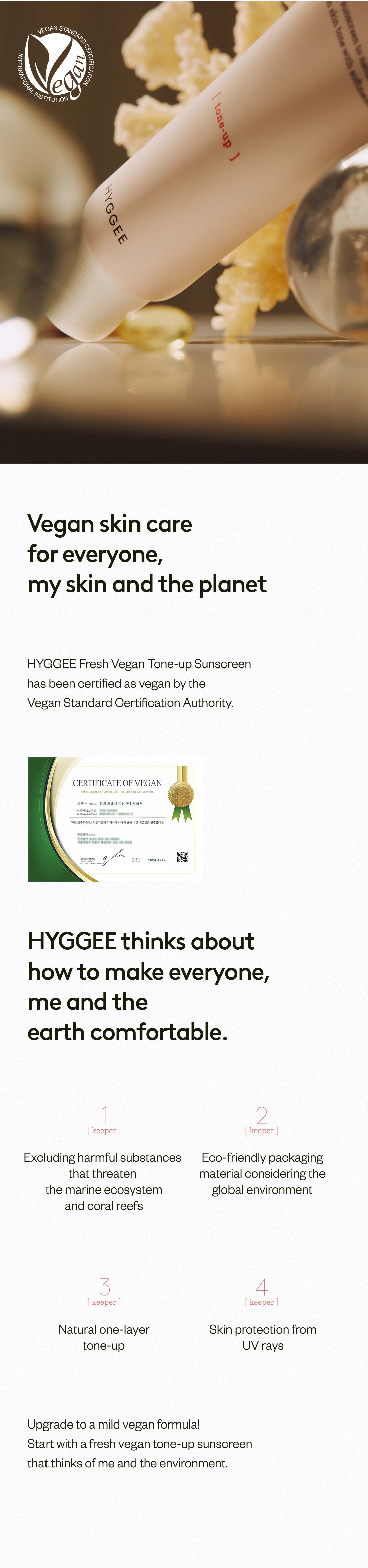 HYGGEE Fresh Vegan Tone-up Sun Cream 50ml product image 6