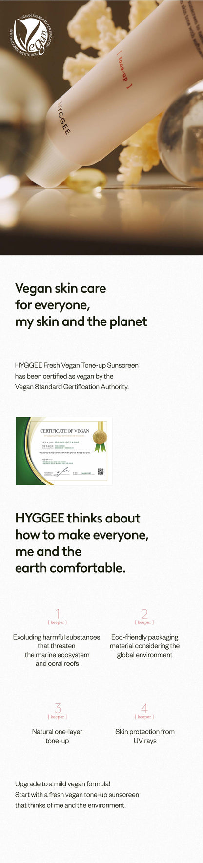 HYGGEE Fresh Vegan Tone-up Sun Cream 50ml product image 6