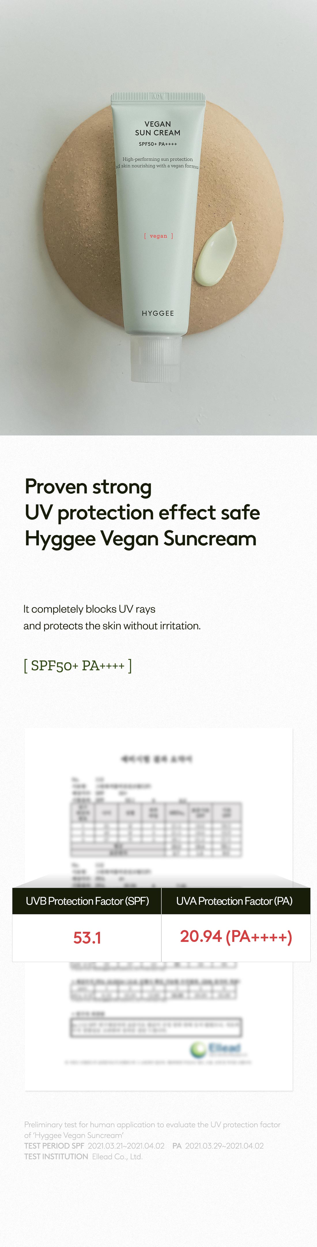 Hyggee Vegan Sun Cream 50ml — Sunscreen — product image 4