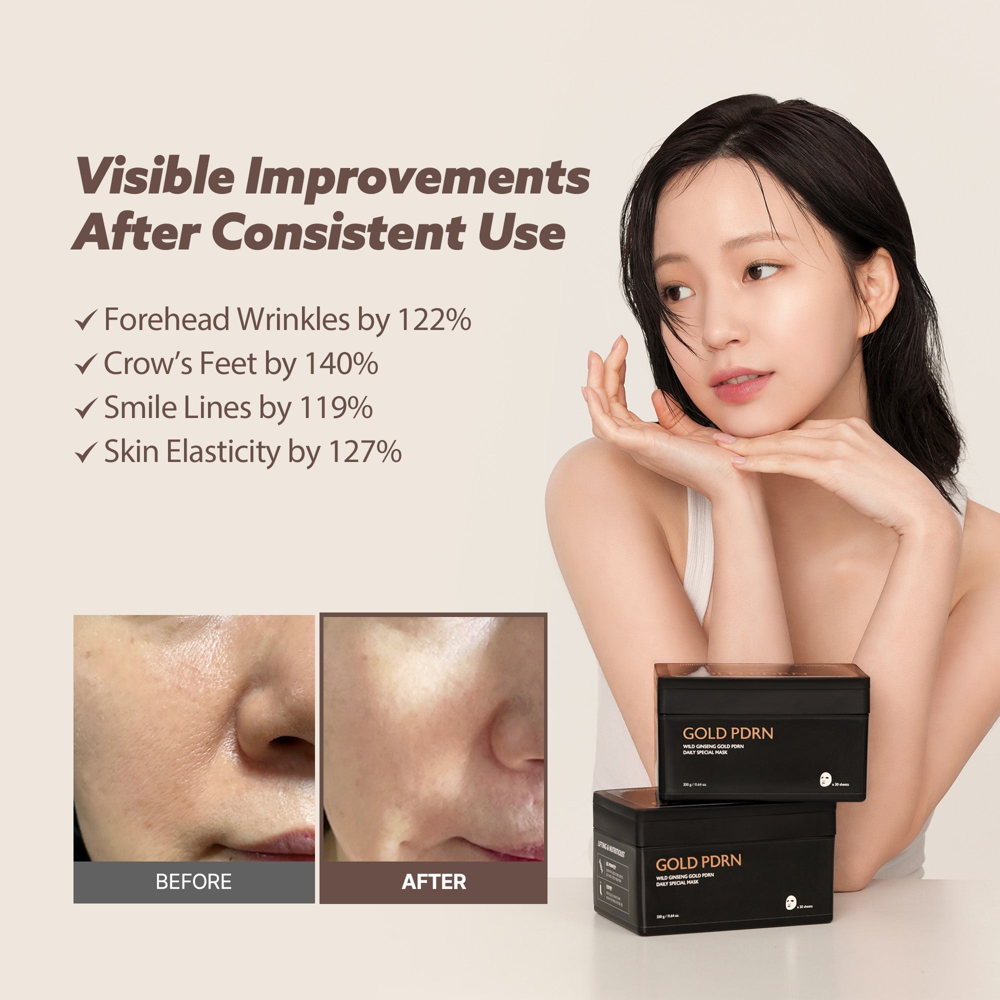 Milktouch Wild Ginseng Gold PDRN Daily Special Mask 30 pcs product image 5