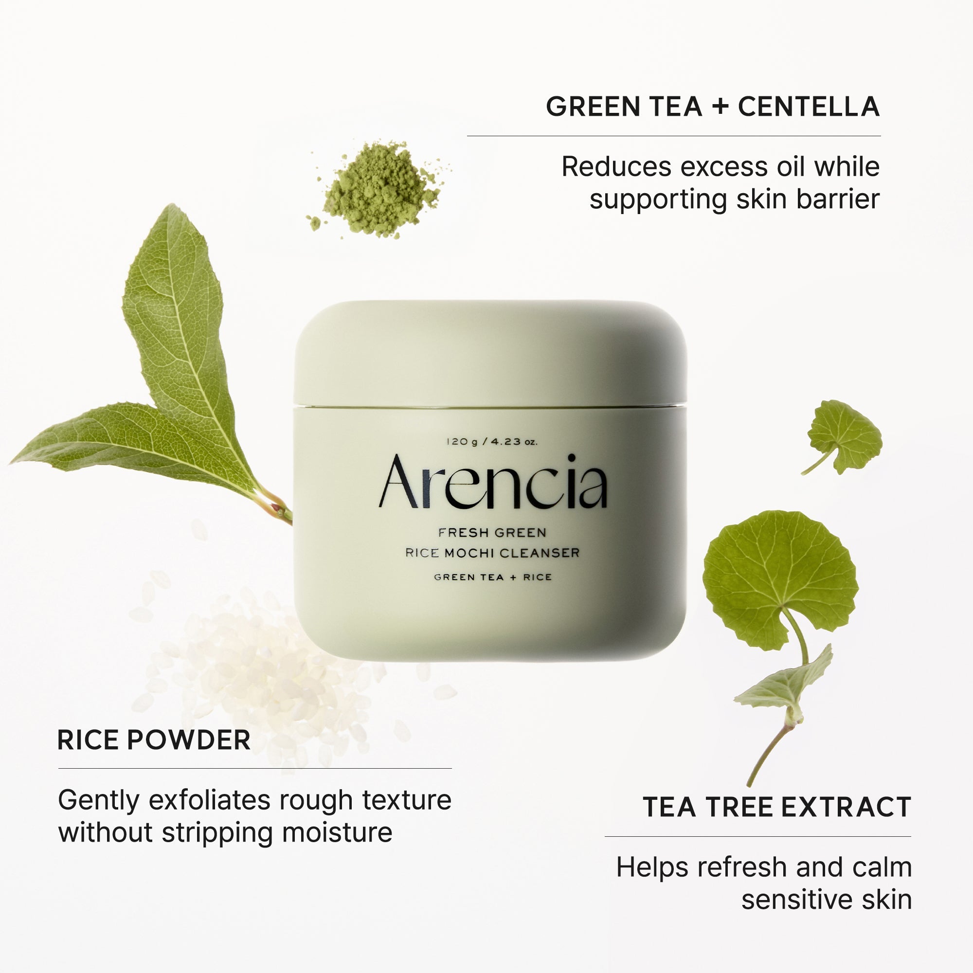 Arencia Fresh Green Rice Mochi Cleanser 120ml product image 5