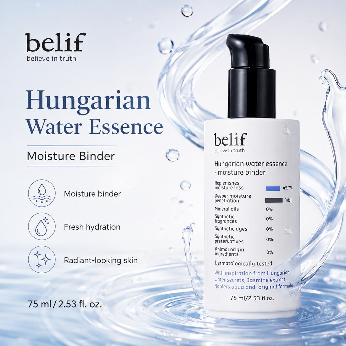 Belif Hungarian Water Essence Moisture Binder 75ml product image 2