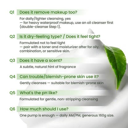 Neogen Real Fresh Foam Cleanser Green Tea 160g — Neogen official product image 5