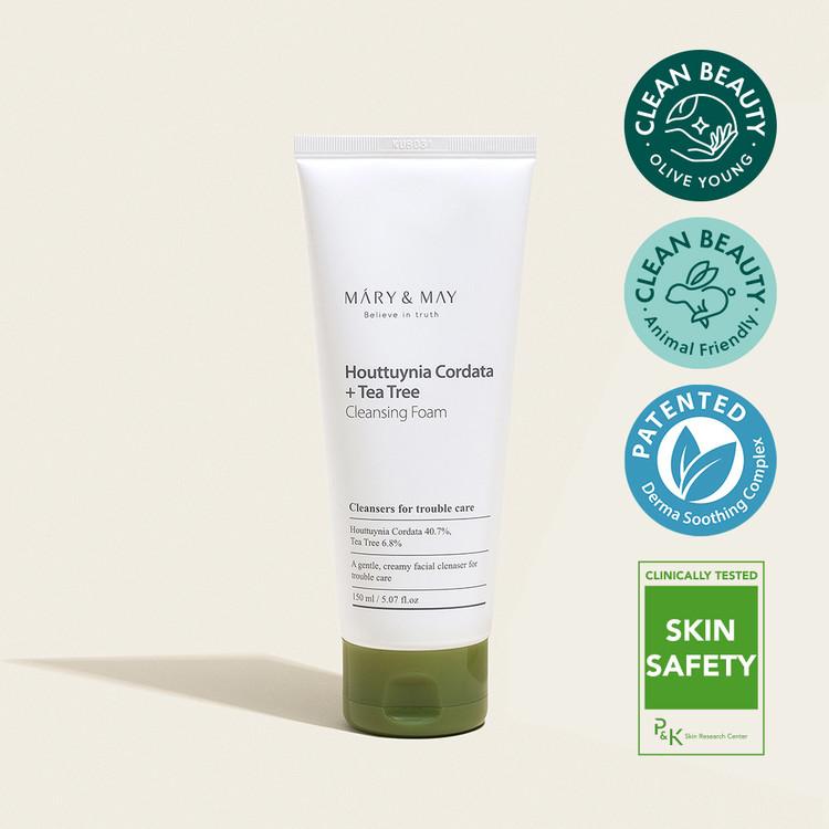 [Mary&amp;May] Houttuynia Cordata + Tea Tree Cleansing Foam - 150ml