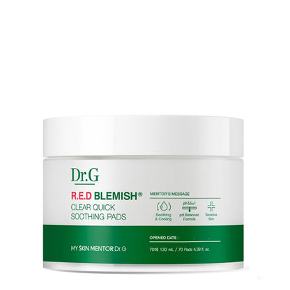 Dr.G Red Blemish Clear Quick Soothing Pads 70ea product image packshot