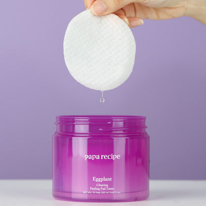 Paparecipe Eggplant Clearing Peeling Pad Toner 255ml / 70ea