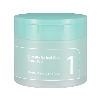 Numbuzin No. 1 Centella Re-Leaf Green Toner Pads 70 ct, 190ml — official product image 1