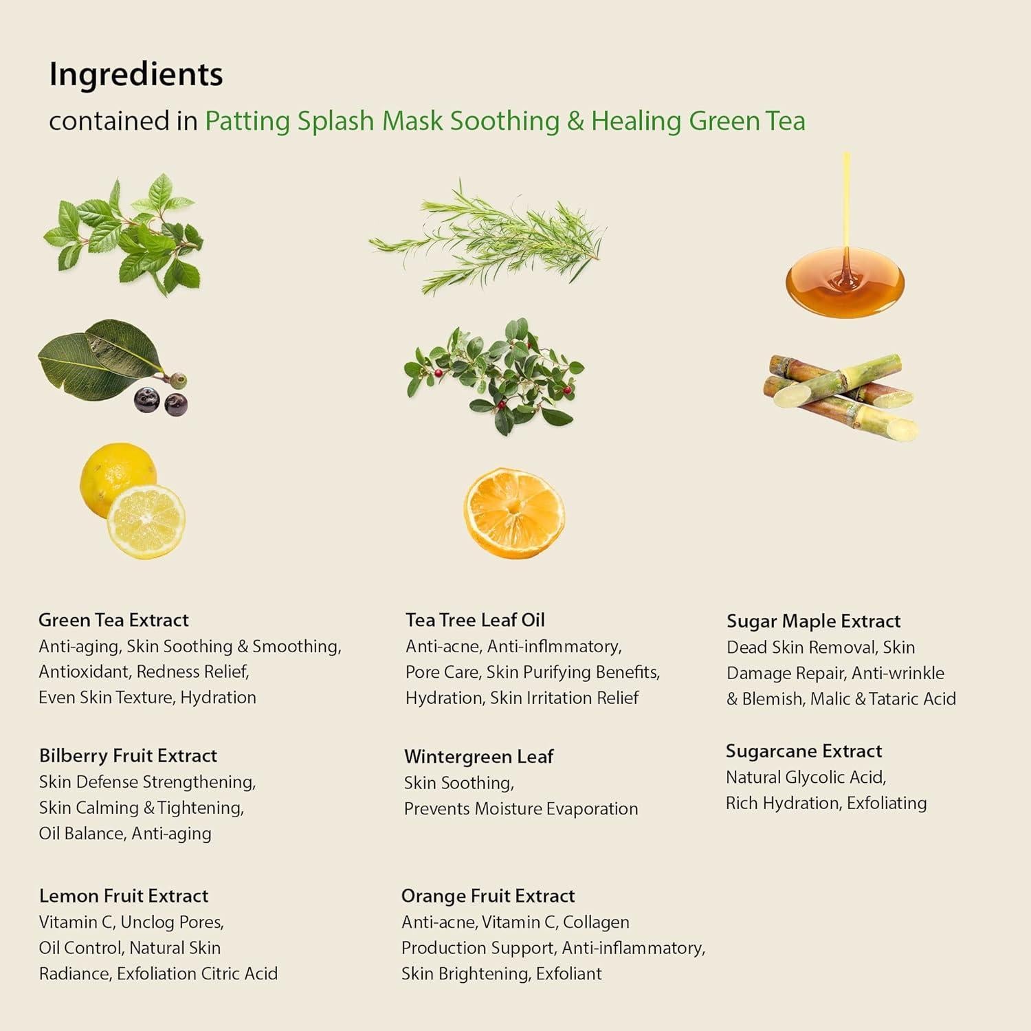 Blithe Patting Splash Mask Soothing &amp; Healing Green Tea 150ml product image 6
