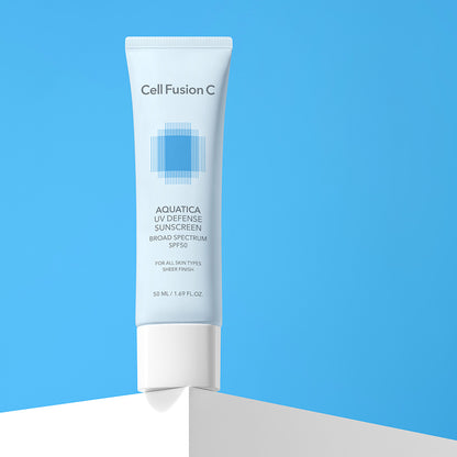 CellFusionC 1+1 Aquatica UV Defense Sunscreen OTC 50ml+50ml — product photo