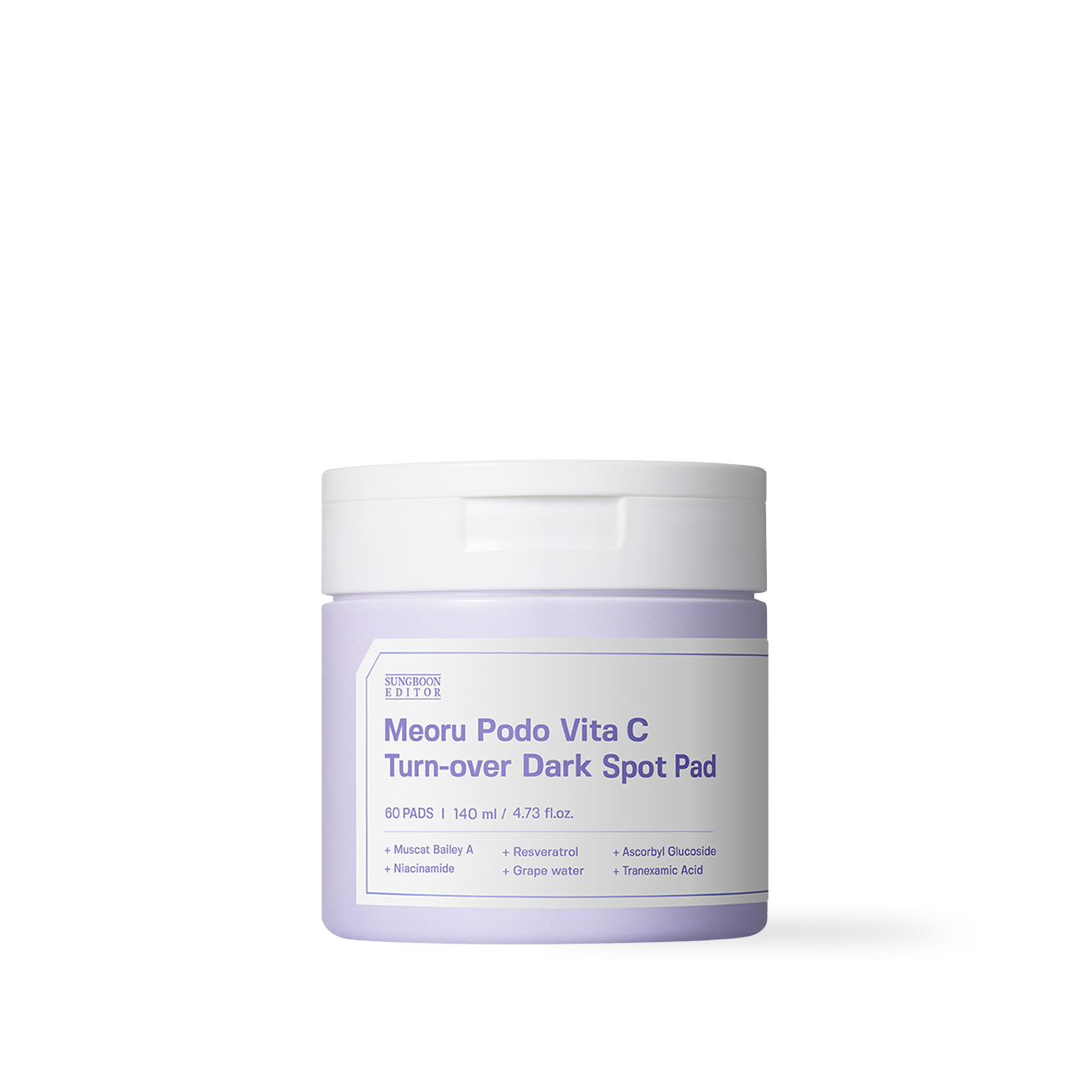 SUNGBOON EDITOR Meoru Podo Vita C Turn-over Dark Spot Pad 60pcs, 140ml