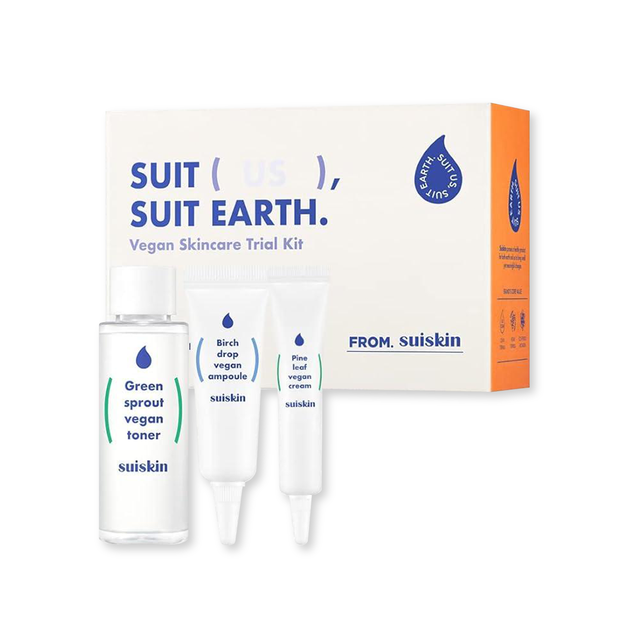 Suiskin Vegan skincare Trial kit (toner50ml + ampoule10ml+ cream10ml)