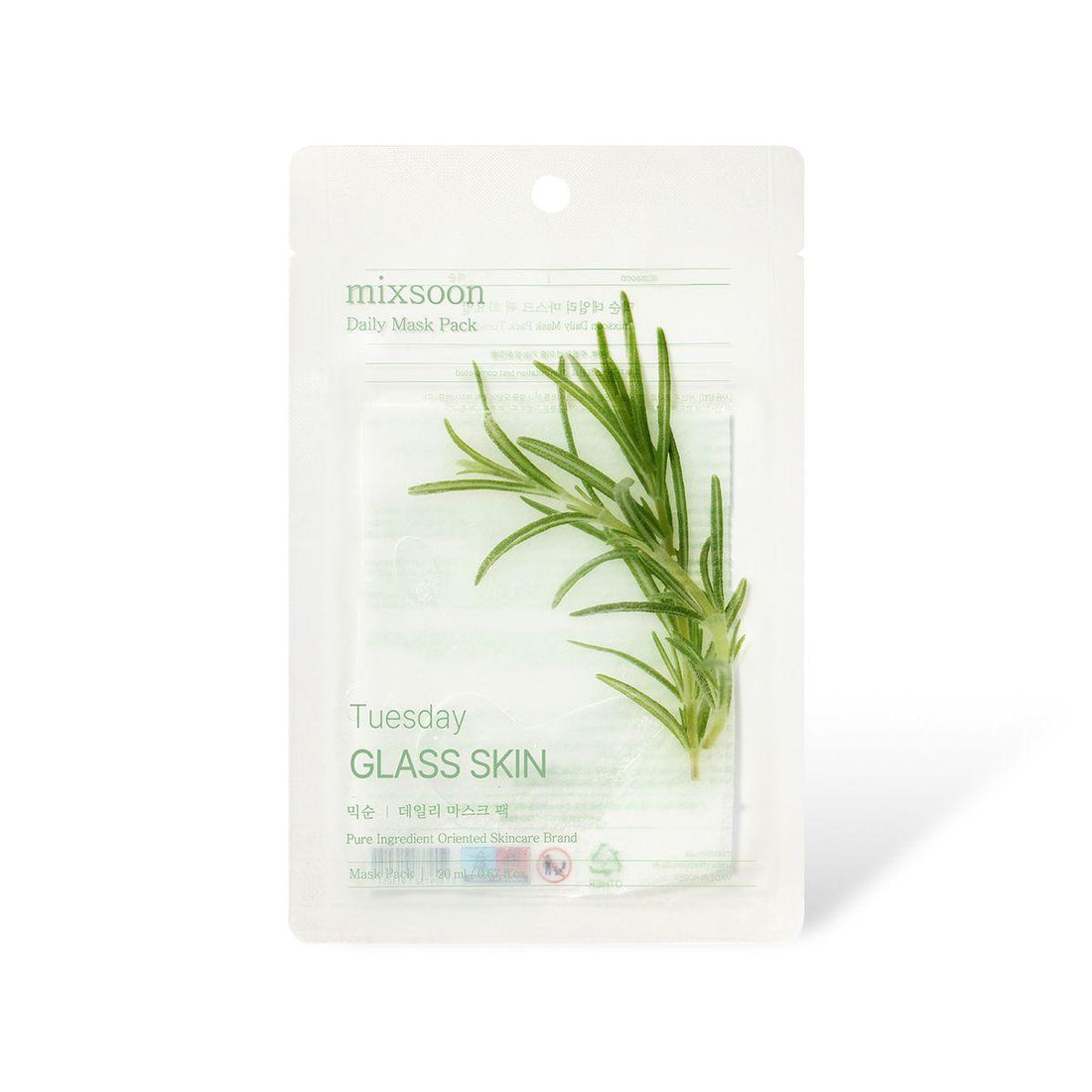 MIXSOON Daily Mask Pack_Tuesday_Glass Skin 20ml*10ea