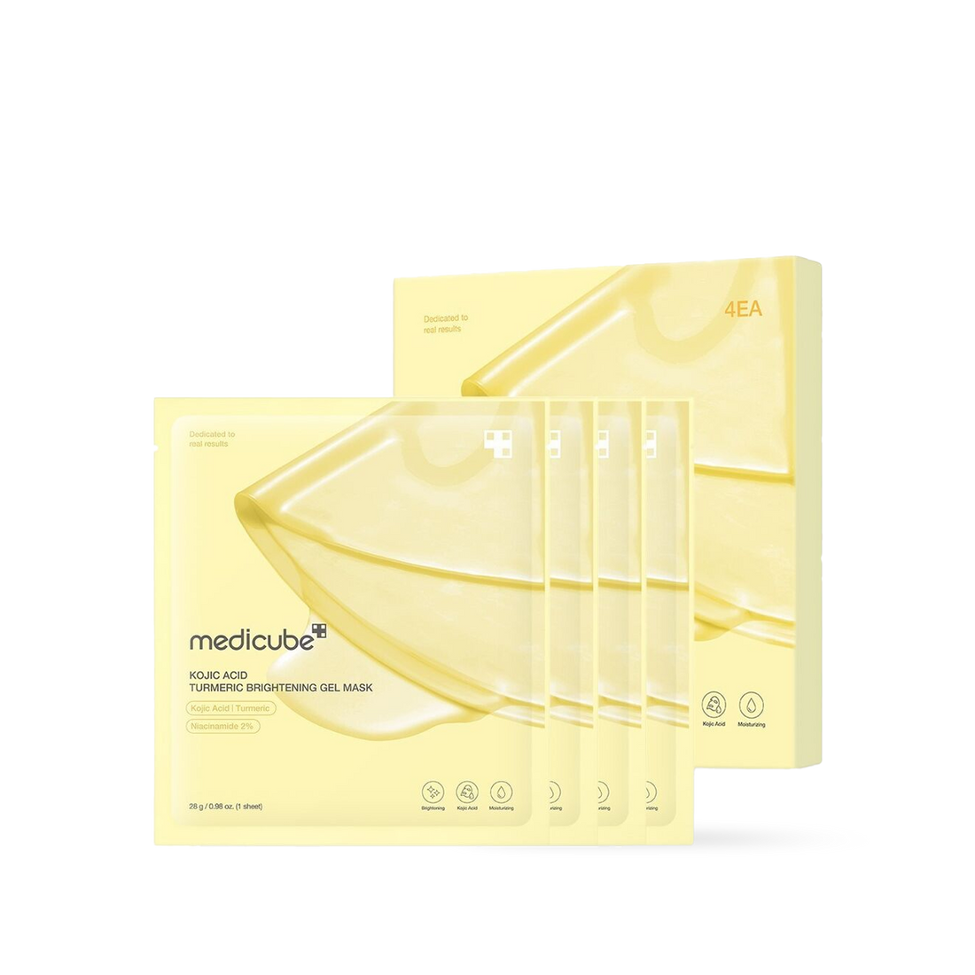 Medicube Kojic Acid Turmeric Brightening Gel Mask 4EA