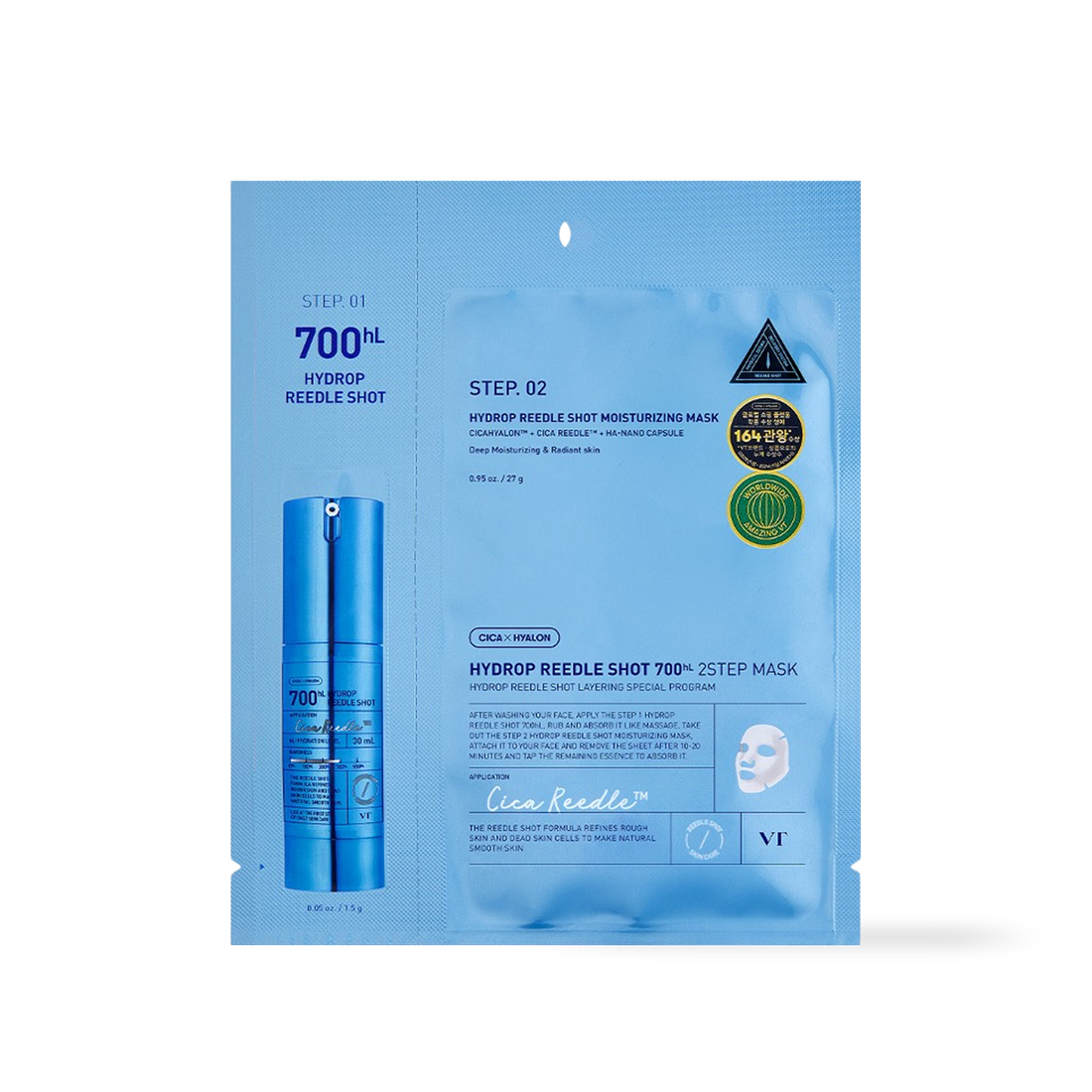 VT Cosmetics HYDROP Reedles Shot 700hL 2 STEP MASK