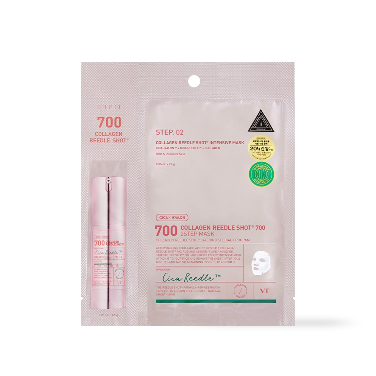 VT Cosmetics COLLAGEN Reedles Shot 700hL 2 STEP MASK