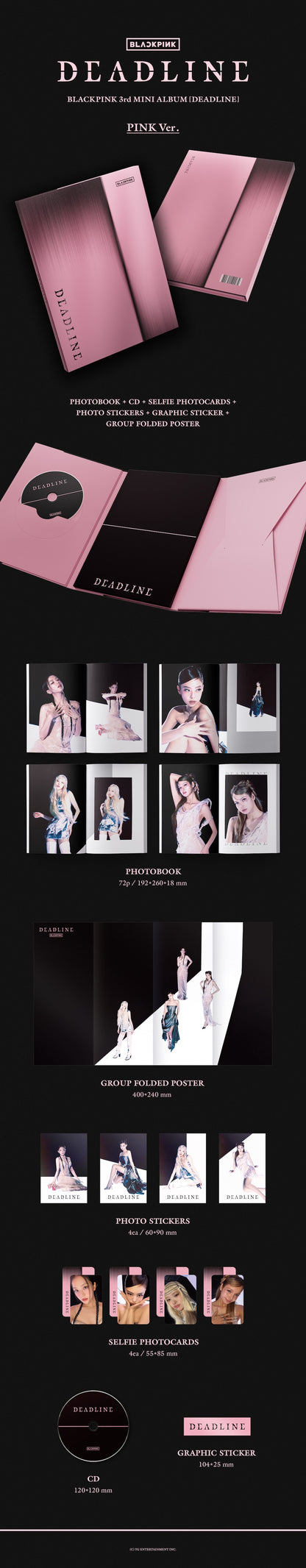 BLACKPINK BLACKPINK 3rd MINI ALBUM [DEADLINE] PINK Ver.