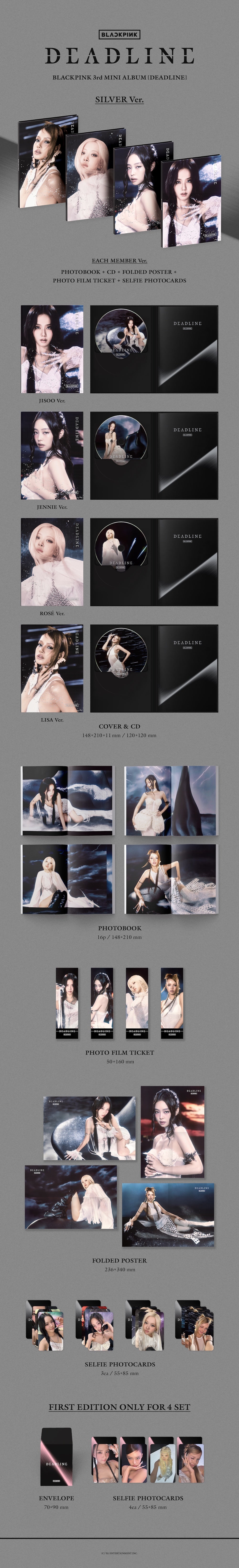 BLACKPINK BLACKPINK 3rd MINI ALBUM [DEADLINE] SILVER Ver. - ROSÉ ver.