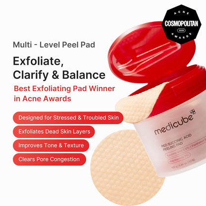 Medicube Red Succinic Acid Peeling Pads 70pcs