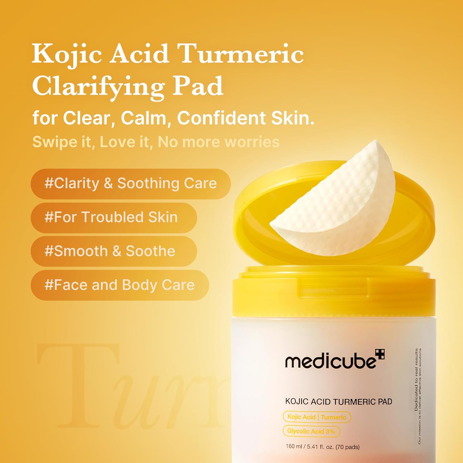 Medicube Kojic Acid Tumeric Toner Pad 70pcs