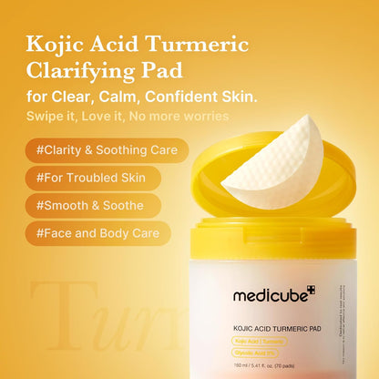 Medicube Kojic Acid Tumeric Toner Pad 70pcs
