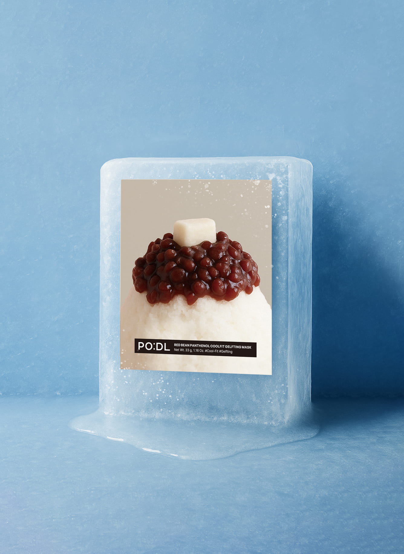 PO:DL Red Bean Panthenol Coolfit Gelfting Mask (4ea) (+Special Gift)