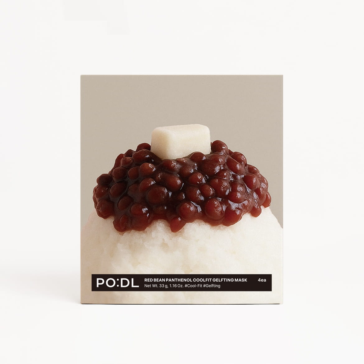 PO:DL Red Bean Panthenol Coolfit Gelfting Mask (4ea) (+Special Gift)