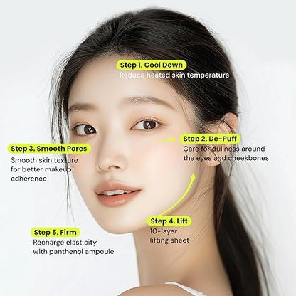 PO:DL Red Bean Panthenol Coolfit Gelfting Mask (4ea) (+Special Gift)