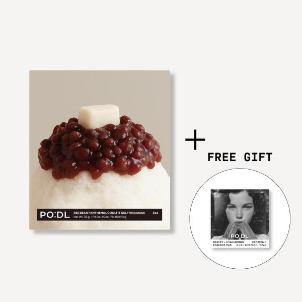 PO:DL Red Bean Panthenol Coolfit Gelfting Mask (4ea) (+Special Gift)