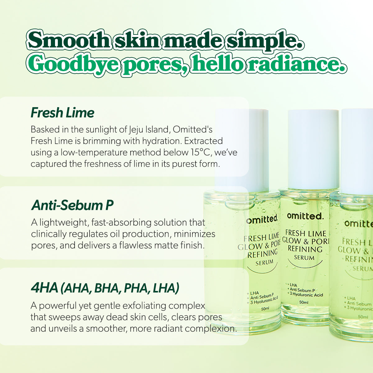 Omitted Fresh Lime Glow &amp; Pore Refining Serum 50ml