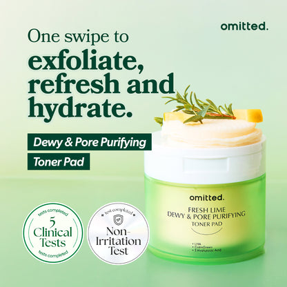 Omitted Fresh Lime Dewy &amp; Pore Purifying Toner Pad 70ea(160ml)