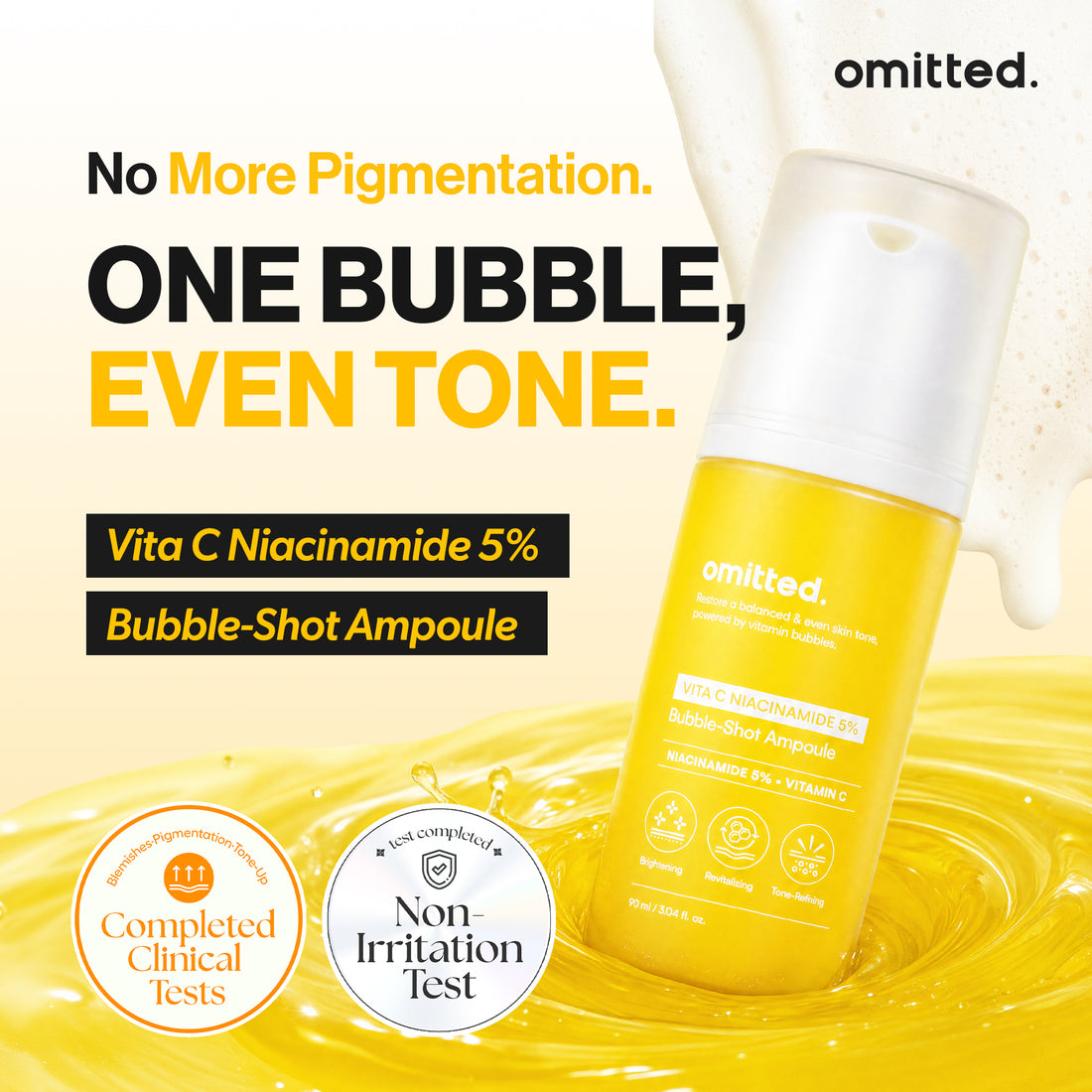Omitted Vita C Niacinamide 5% Bubble-Shot Ampoule 90ml