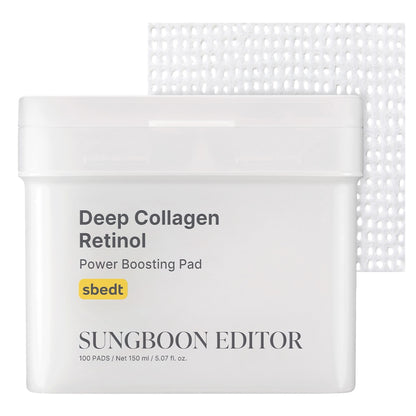 SUNGBOON EDITOR Deep Collagen Retinol Power Boosting Pad 150ml 100 pcs