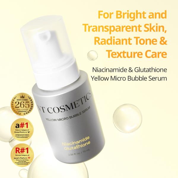 VT Cosmetics Niacinamide Glutathione Yellow Micro Bubble Serum 70ml